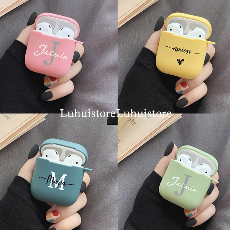 

Personalized Name Case For Airpods 1 2 Pro 3 Cover For Airpods 2 Pro Custom Name For AirPods 3rd Generation Cute Matte Cover