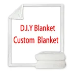 Сделай Сам собственные картинки 3D печать под заказ шерпа одеяло прямоугольное одеяло Флисовое одеяло пригодный для носки плед одеяло для дивана кровати