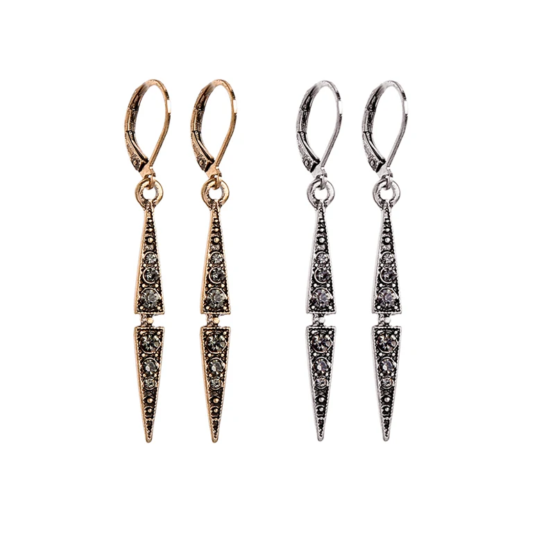 Винтажные золотые серьги с заклепками индийские ювелирные изделия Кристальные