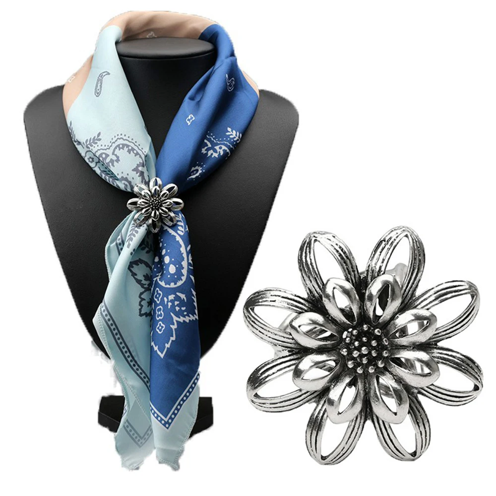 Новый Винтажный Золотой Серебряный Подсолнух зажим цветок брошь шарф Пряжка