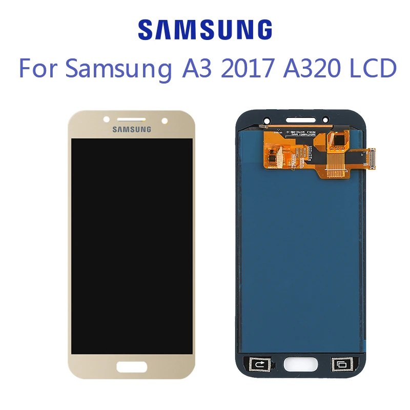 Для Samsung Galaxy A3 2017 ЖК-дисплей сенсорный экран дигитайзер в сборе A320 A320M SM-A320F A320FD LCD |