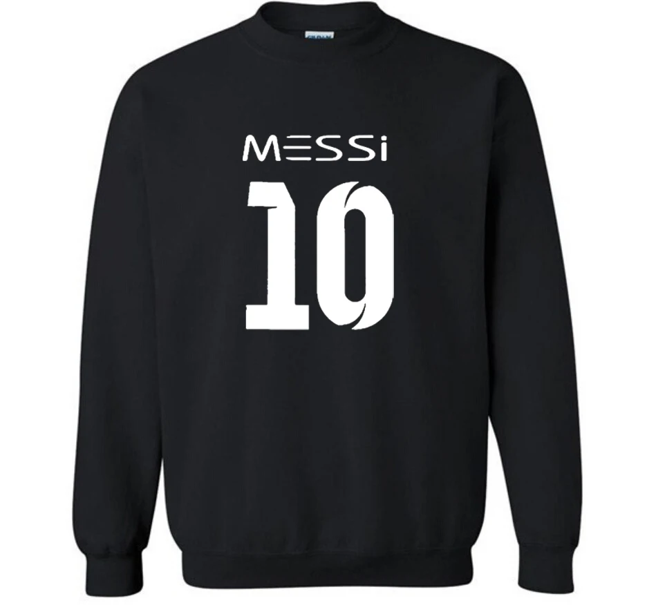 Новинка худи Messi мужской пуловер с принтом 10 Месси свитшот круглым вырезом
