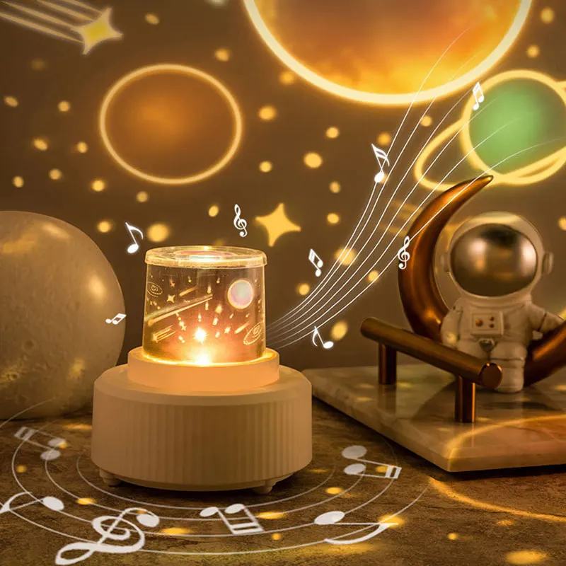 

Bluetooth Music Box Night Light Sleeping Comfort Machine Moon Night Light Projector XH8Z