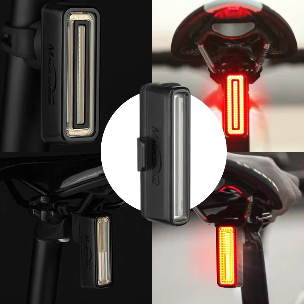 

ABS Bicycle Rear Light High Transparency USB Charging Auto Brake Sensing Bike Cycle Tail Lights City Accessories SEEMEE 200