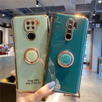 Luxury Plating Silicone Ring Holder Phone Case For Xiaomi Redmi Note Pro Redmi Stand Coque Cover