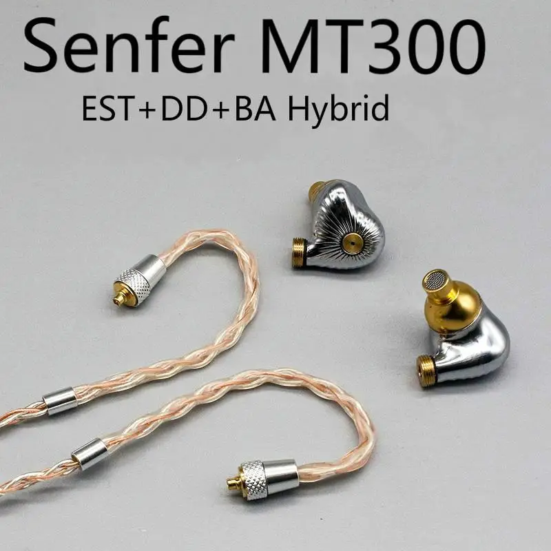 Наушники-вкладыши seper MT300 TDK EST Knowles Dyanmic + BA DD Hybrid Hifi Music Monitor DJ Studio CNC Metal MMCX наушники