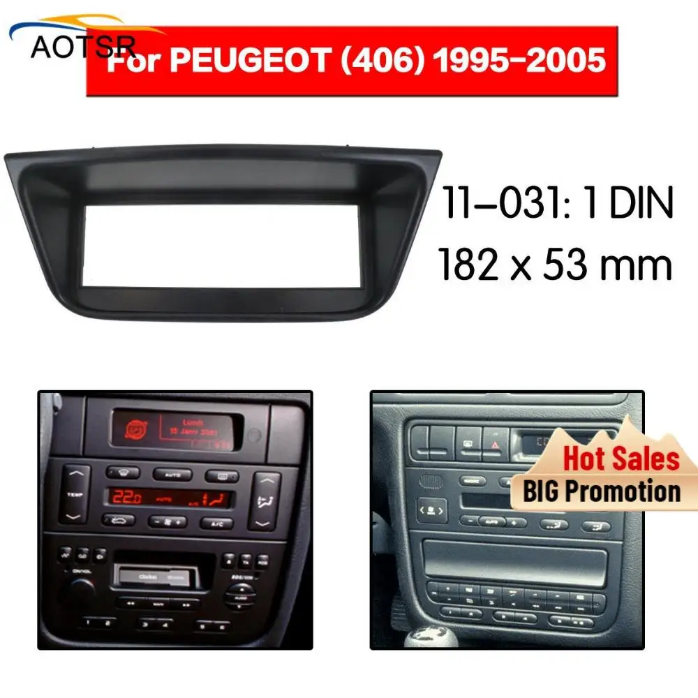Радио Переходная для 1995 2005 PEUGEOT 406 1DIN dvd плеер панель автомобильная стереосистема