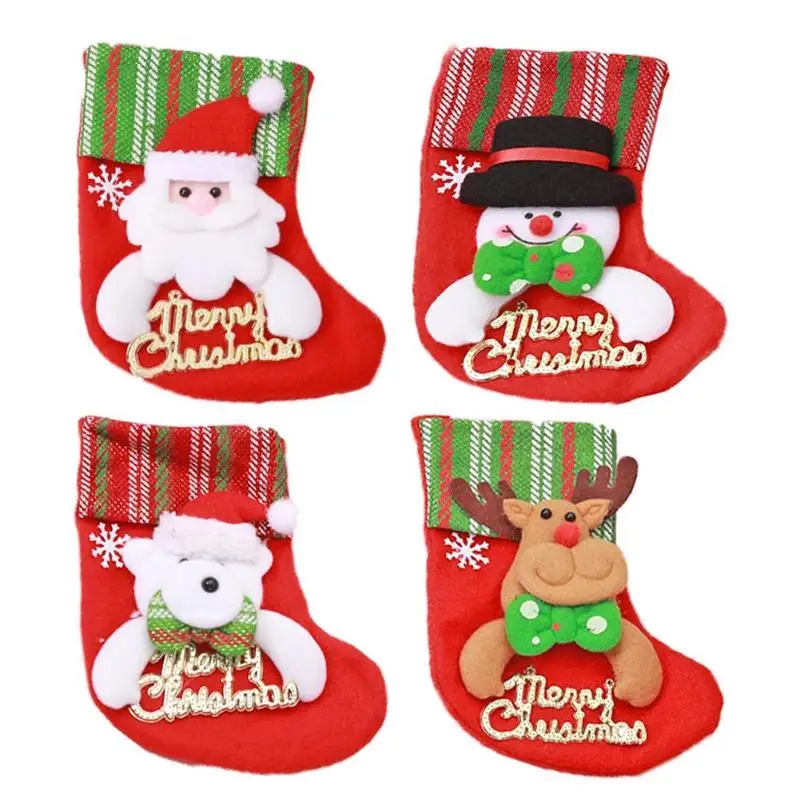 Рождественский подарок носок в стиле ретро дети Дерево Кулон Праздник старый