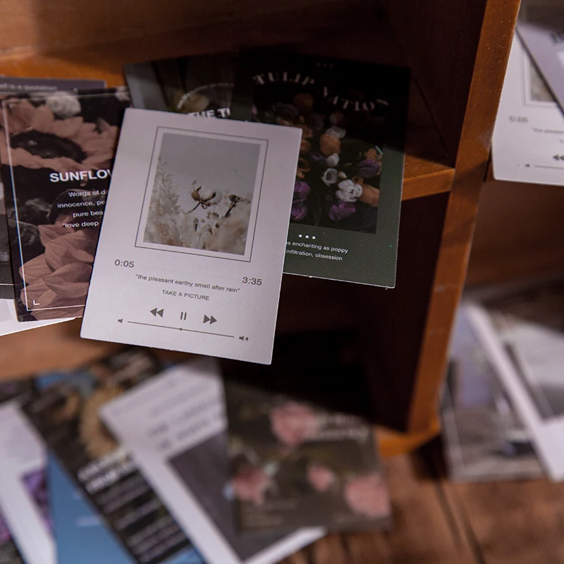 

20 Pcs/Bag Vintage Rose Tulip INS Style Photo Paper Sticker Package DIY Diary Journal Decoration Sticker Album Scrapbooking