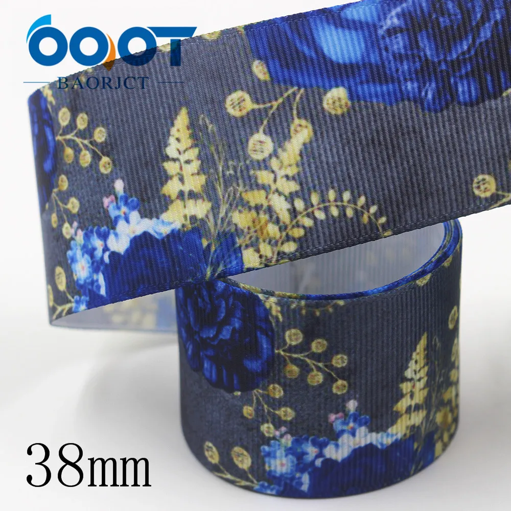 OOOT BAORJCT I-191123-2578, 38 мм 10 ярдов различные весенние цветы мультфильм корсажные ленты, лук Кепка, одежда, вечерние украшения DIY - Цвет: I-191123-2581
