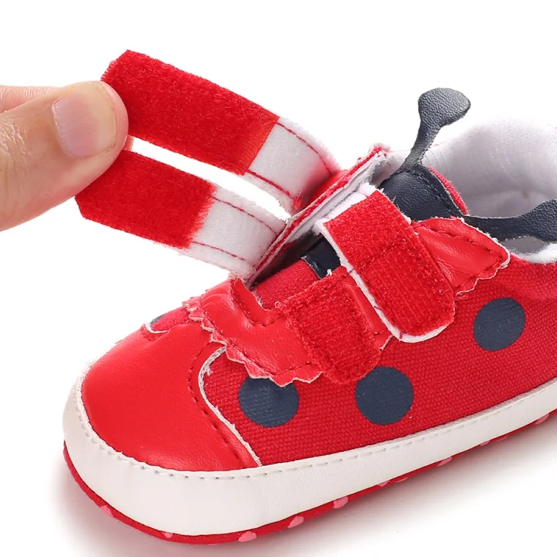 

Spring Summer Baby Girl Shoes Newborn PU Cute Cartoon Animal Red Print Shoes Boys Anti Silp Soft Bottom Shoes First Walker
