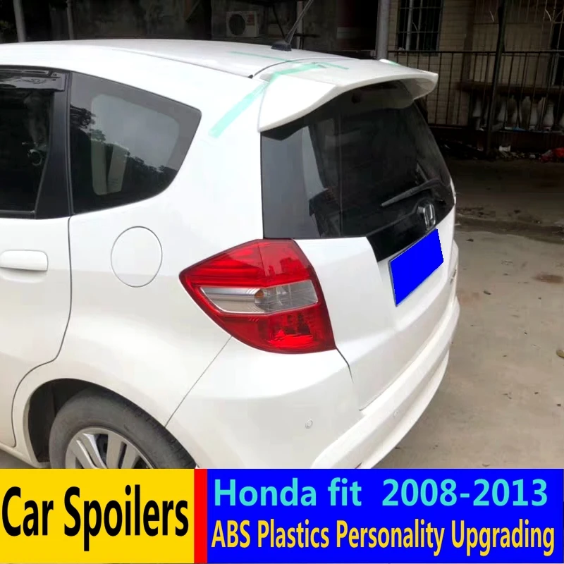 Для Honda Fit спойлер 2008-2013 высокого качества ABS Материал заднее крыло автомобиля