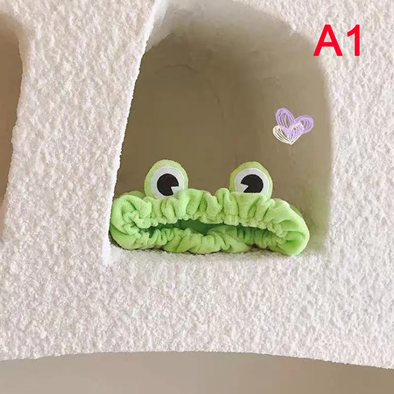 1 шт. забавная лягушка повязка на голову для макияжа милые повязки волос широкие