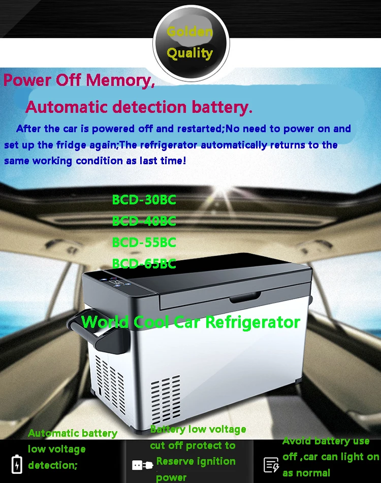 65L AC/DC12/24 V Открытый 4x4 внедорожный RV холодильник подвижный Холодильник Компрессор морозильник Авто Кемпер небольшой холодильник Cool-20C
