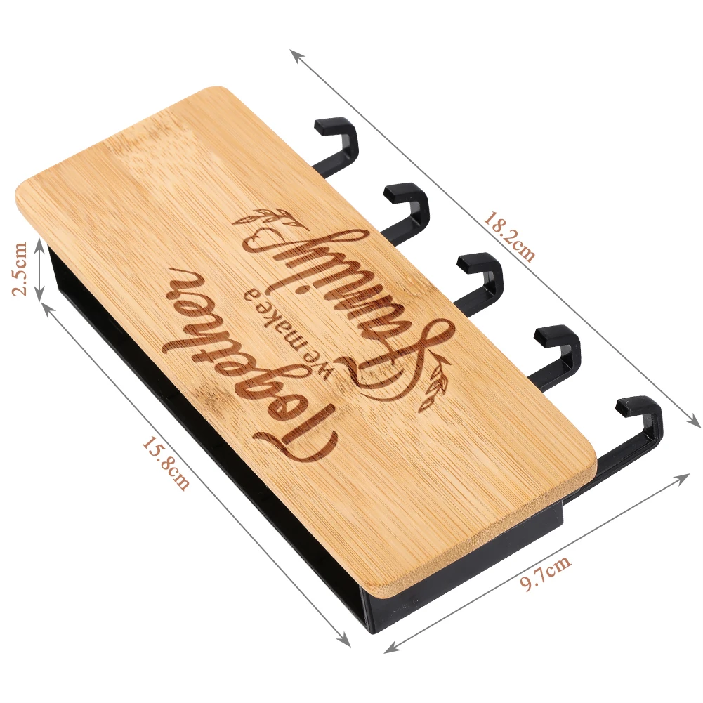 

Modern Sundries Storage Boxes Black And White Key Holder Home Beautiful Ornaments Durable Storage Shelf 5 Hooks Hanging Corridor