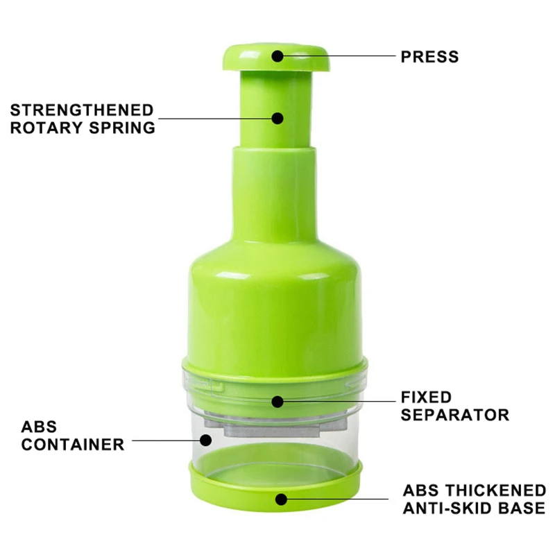 1pcs Onion Chopper Kitchen Pressing Food Cutter Slicer Peeler Dicer Vegetable Garlic Mincer Cooking Tool | Дом и сад