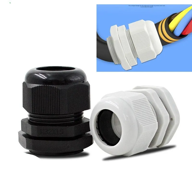 5 шт. нейлоновый кабельный ввод соединитель метрической серии M IP68 пластиковый