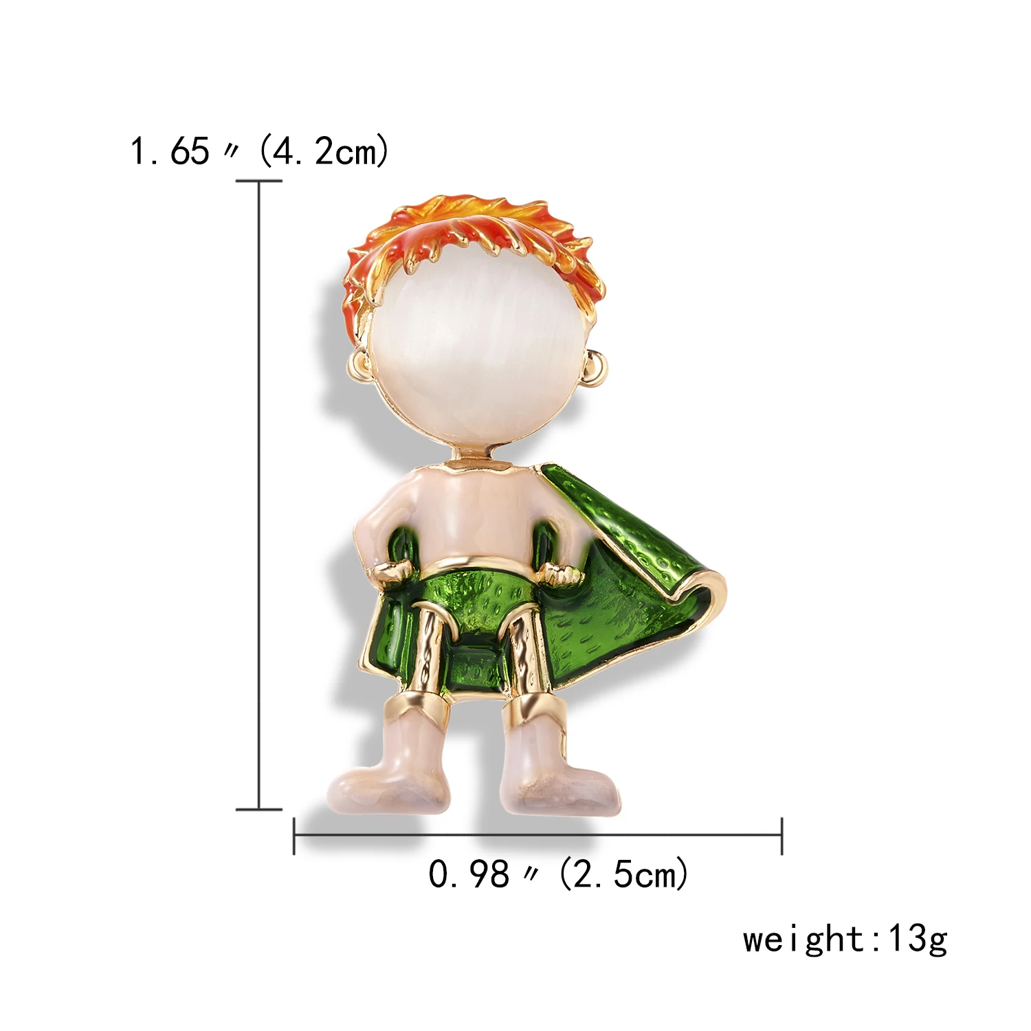 

RINHOO Super Cool Cloak Man Hero Boys Brooches Green Cape Opal Enamel Brooch Lapel Pins Badge Jeans Shirt Fashion Accessories