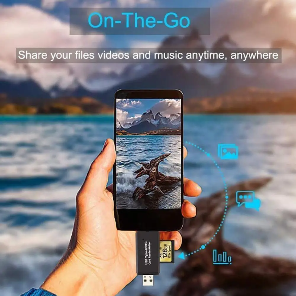 USB OTG кардридер 4 в 1 высокоскоростной 2 0 разъем для компьютера Android TF/SD расширения