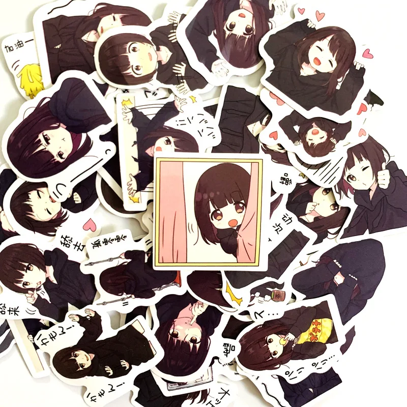 

39pcs Janpanese cartoon girls kids 90s paster gift toy cosplay funny decal scrapbooking diy phone laptop waterproof decoration