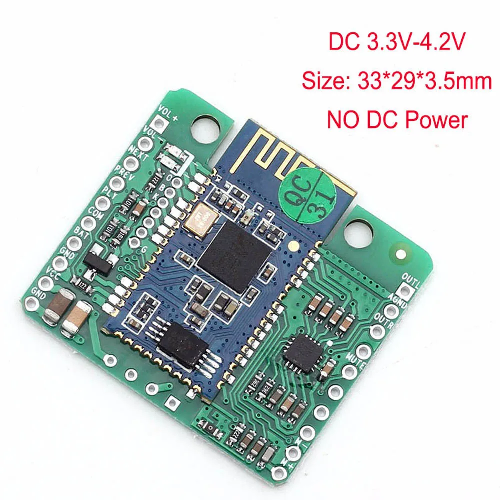 3.3V-4.2V NO DC CSR8645 Bluetooth модуль DC 4 В/5 В/12 В изолированный APT-X Lossless музыка Hifi 4,1 приемник плата усилитель для автомобильный динамик - Цвет: 3.3V-4.2V NO DC