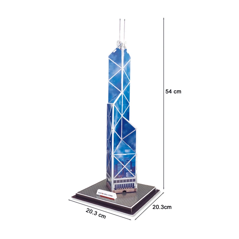 Всемирно известное здание гонконг банк китая башня 3D головоломки архитектуры