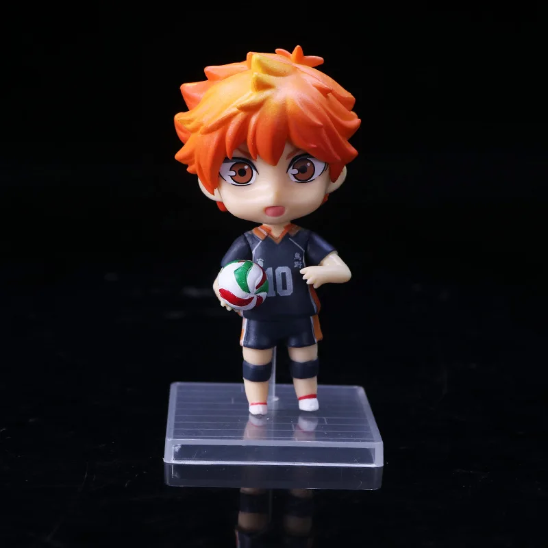 

6PCS/SET Anime Haikyuu!! PVC Q version doll and Toru Kawatoru Hyuga Shoyo Kageyama Tobio Grinding solitary claw doll Toy Gift