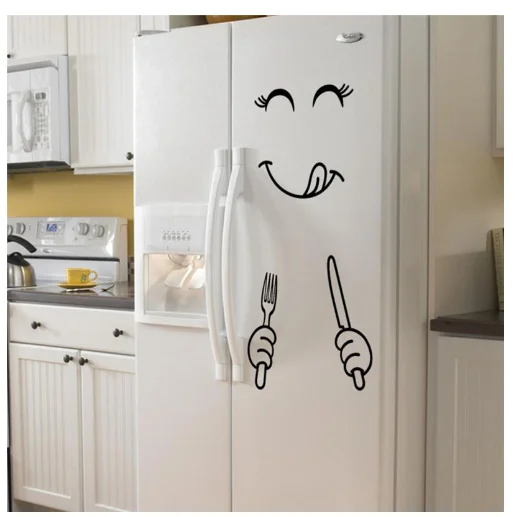 Магнит на холодильник магнит милый стикер счастливое вкусное лицо кухонная