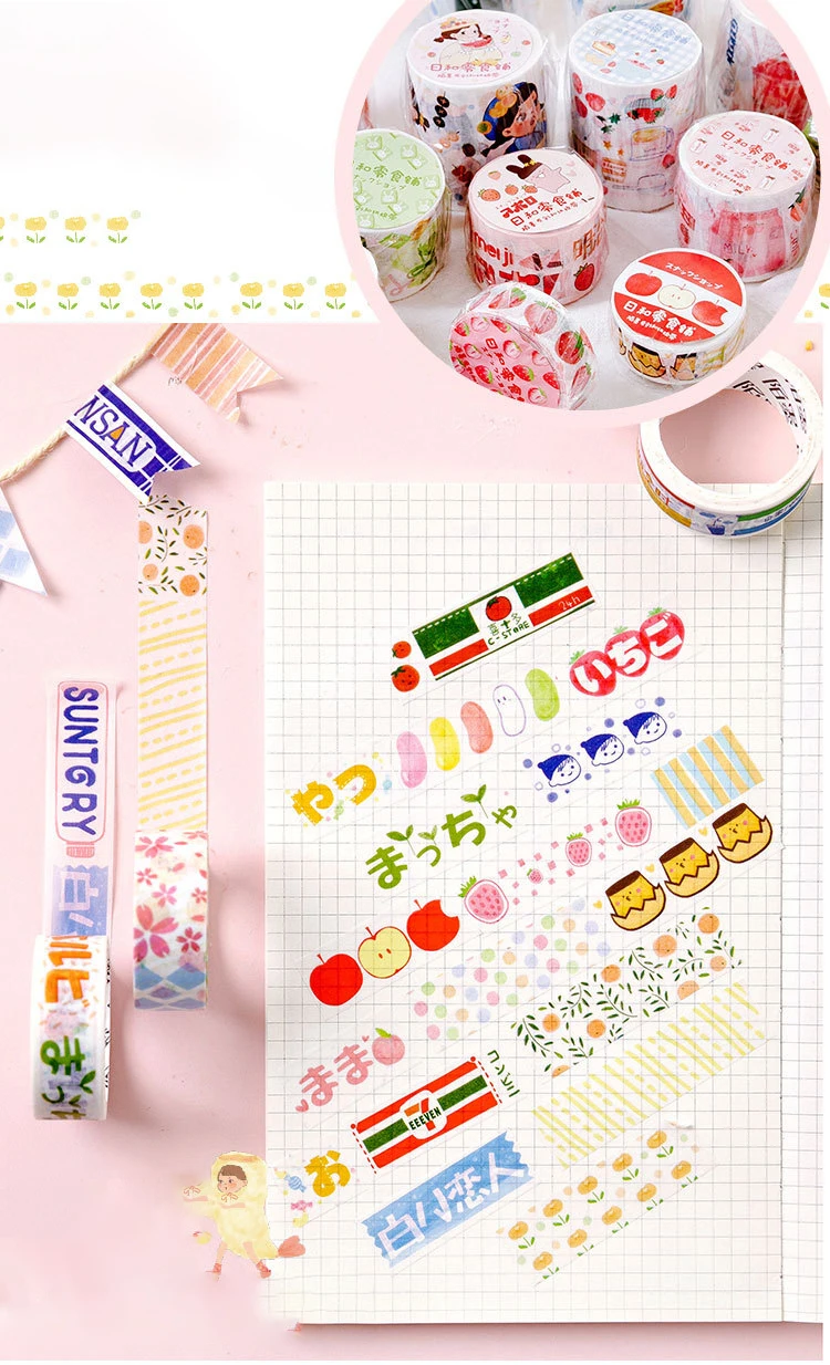 SIXONE 24 стиль Kawaii японский закуска декоративная лента мультфильм васи лента DIY скрапбук лента школа изысканные канцелярские подарки
