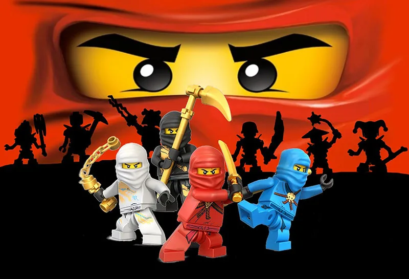 GFUITRR Ninjago фон для фотосъемки мальчиков день рождения фото фон 7x5ft виниловый фото стенд реквизит