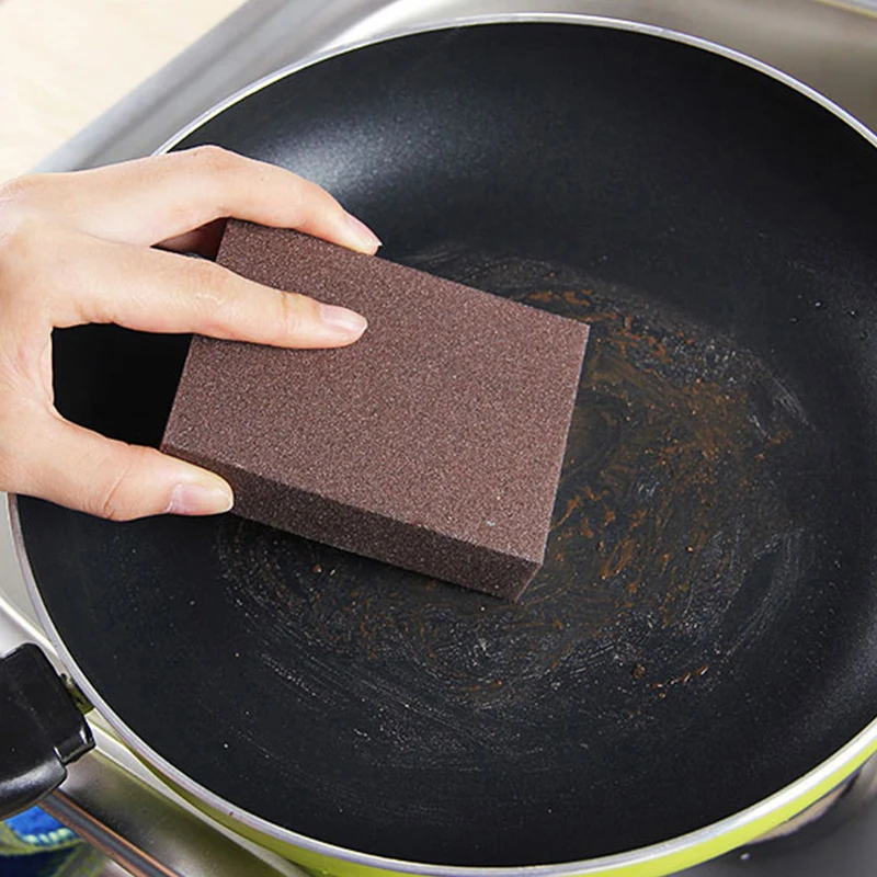 

Kitchen Emery Sponge Cleaning Decontamination In addition to Rust Fine Sand Brush Bowl Wiping Pot Tool Accessories