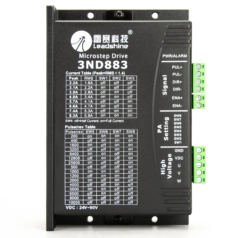 Leadshine трехфазный классический аналоговый шаговый двигатель привод 3ND883 DC18-80V 2 1-8.3A