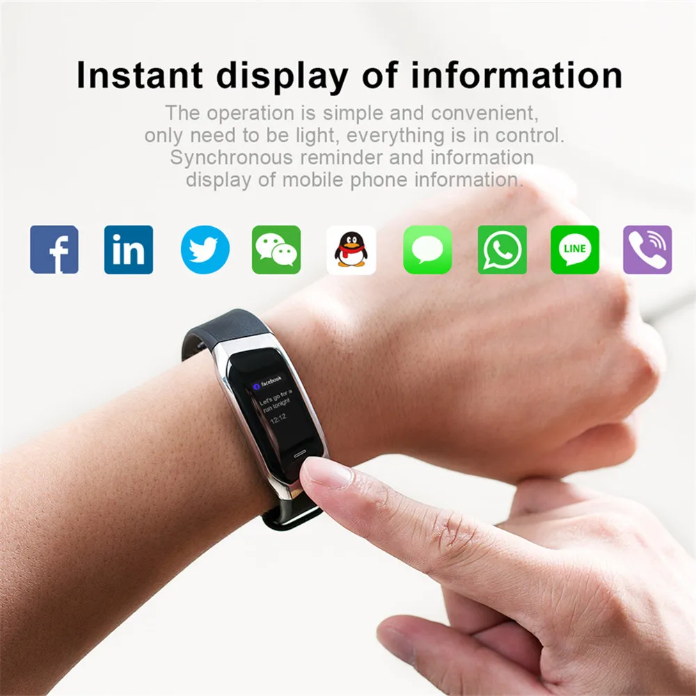 MODOSON Bluetooth умный Браслет E18 монитор сердечного ритма фитнес трекер Smartband M3 Для samsung