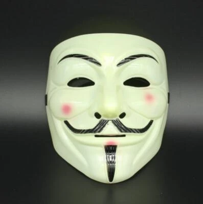 1 шт. горячая Распродажа белый/желтый/черный V для Vendetta Guy Fawkes маска анонимные