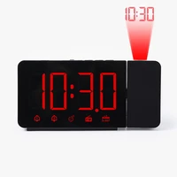 led digital alarm clock usb electronic desktop table clocks snooze function wake up watch fm radio time projector modern design