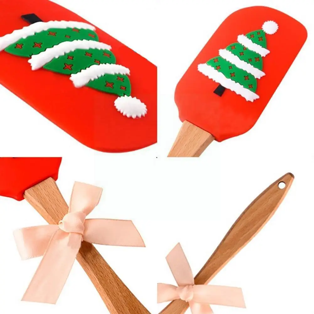 Новый рождественский силиконовый шпатель масляная щетка для крема помадки