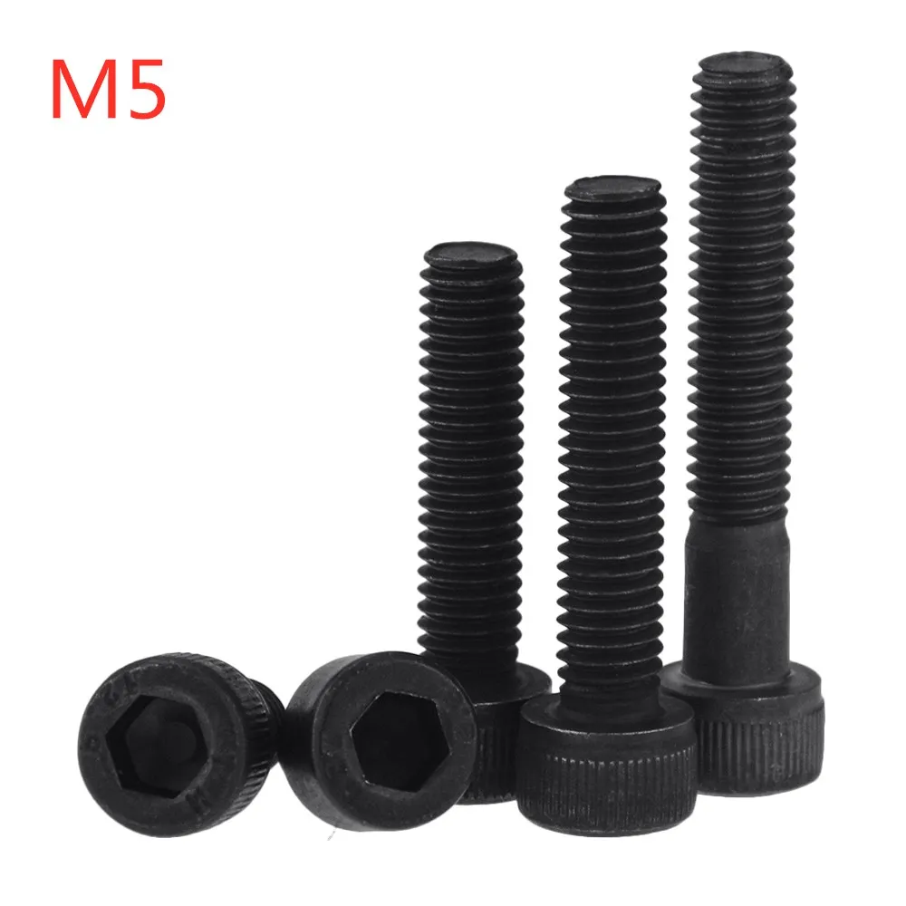 50 шт. M5x40 мм M5 * 40 плоская головка с потайной головкой черный класс 8 углеродистая