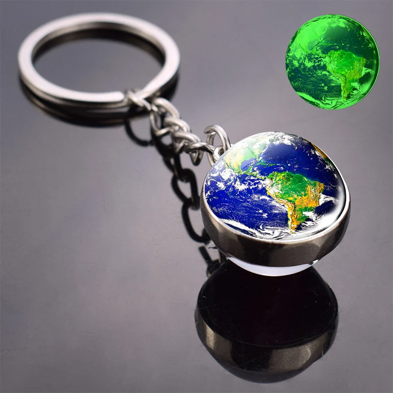 Светится в темноте брелки для ключей с планетами Jupter Moon Earth Mars Sun Mercery