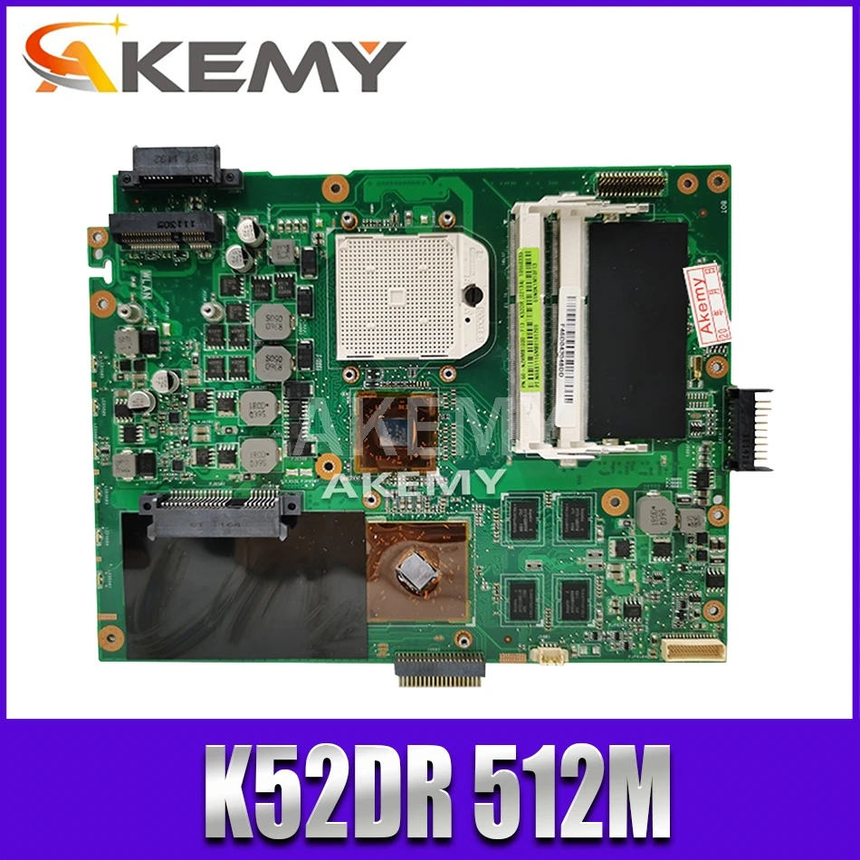 K52DR материнская плата для ноутбука For Asus A52DE K52DE A52DR K52D оригинальная AMD 512MB