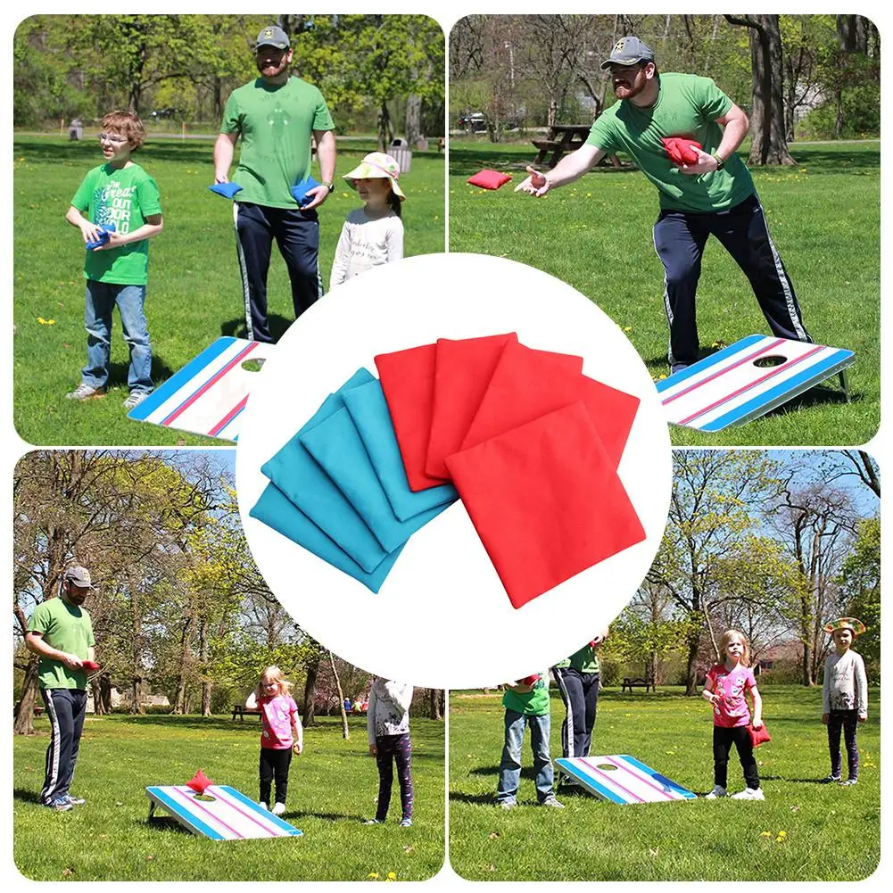 

8PCS Cornhole Bean Bags Set Corn Filled Cornhole Cloth Bags Training Equipment for Outdoors Corn Hole Game