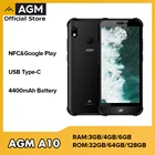 Смартфон AGM A10 защищенный, 6 + 128 ГБ, NFC, 4400 мА ч, Type C, мобильный телефон с двумя sim-картами дюйма, IP68, разблокировка по отпечатку пальца, сотовый телефон Android