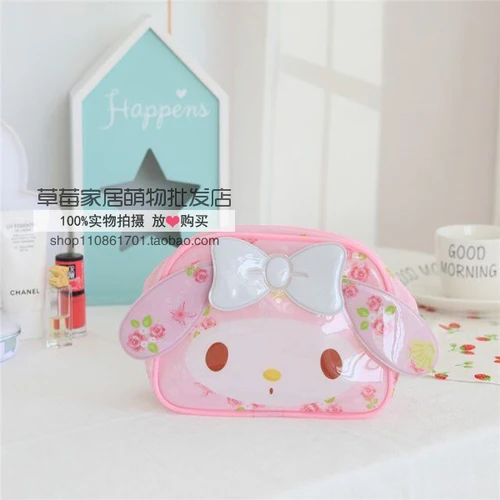Sanrio, Hello Kitty My Melody косметиoroll косметичка из ПВХ женские водонепроницаемые портативные дорожные моющиеся сумки Органайзер для макияжа - Цвет: 1