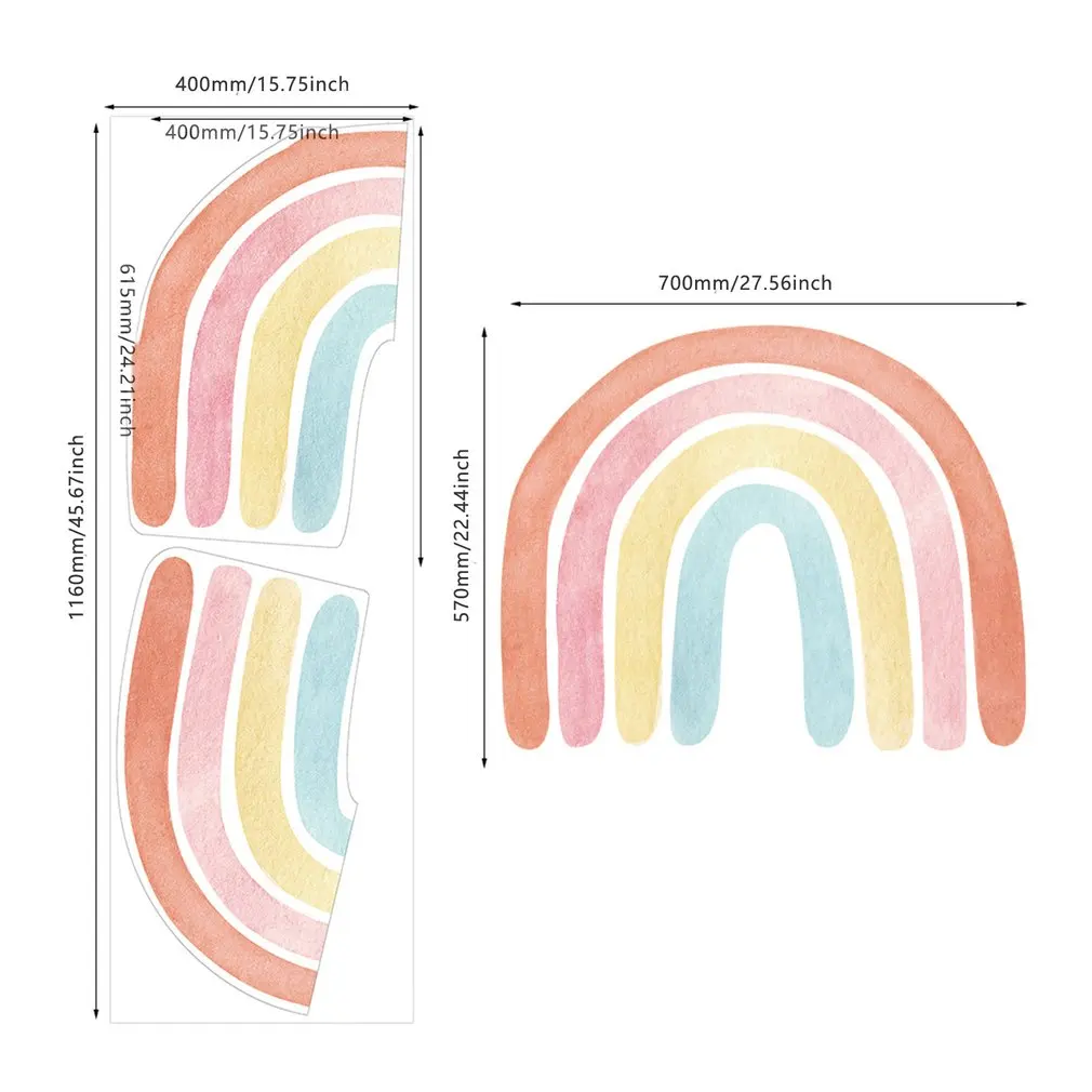 

Rainbow Heaven Wall Stickers for Kids Rooms Self Adhesive PVC Wallpaper Sticker Art Murals Home Decor Kindergarten Baby Nursery