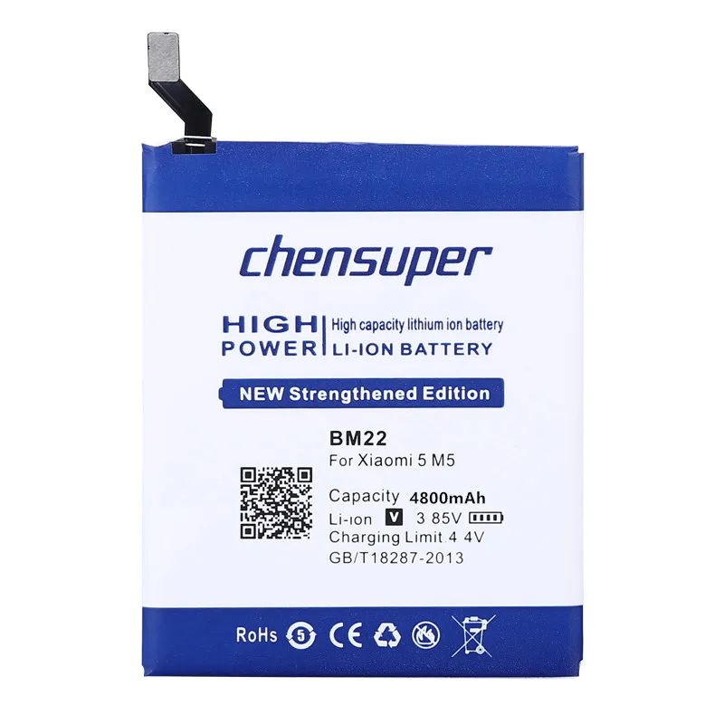 

2019 NEW 4800mah chensuper BM22 Mobile Phone Batteries For Xiaomi 5 M5 Mi5 MI 5 Battery