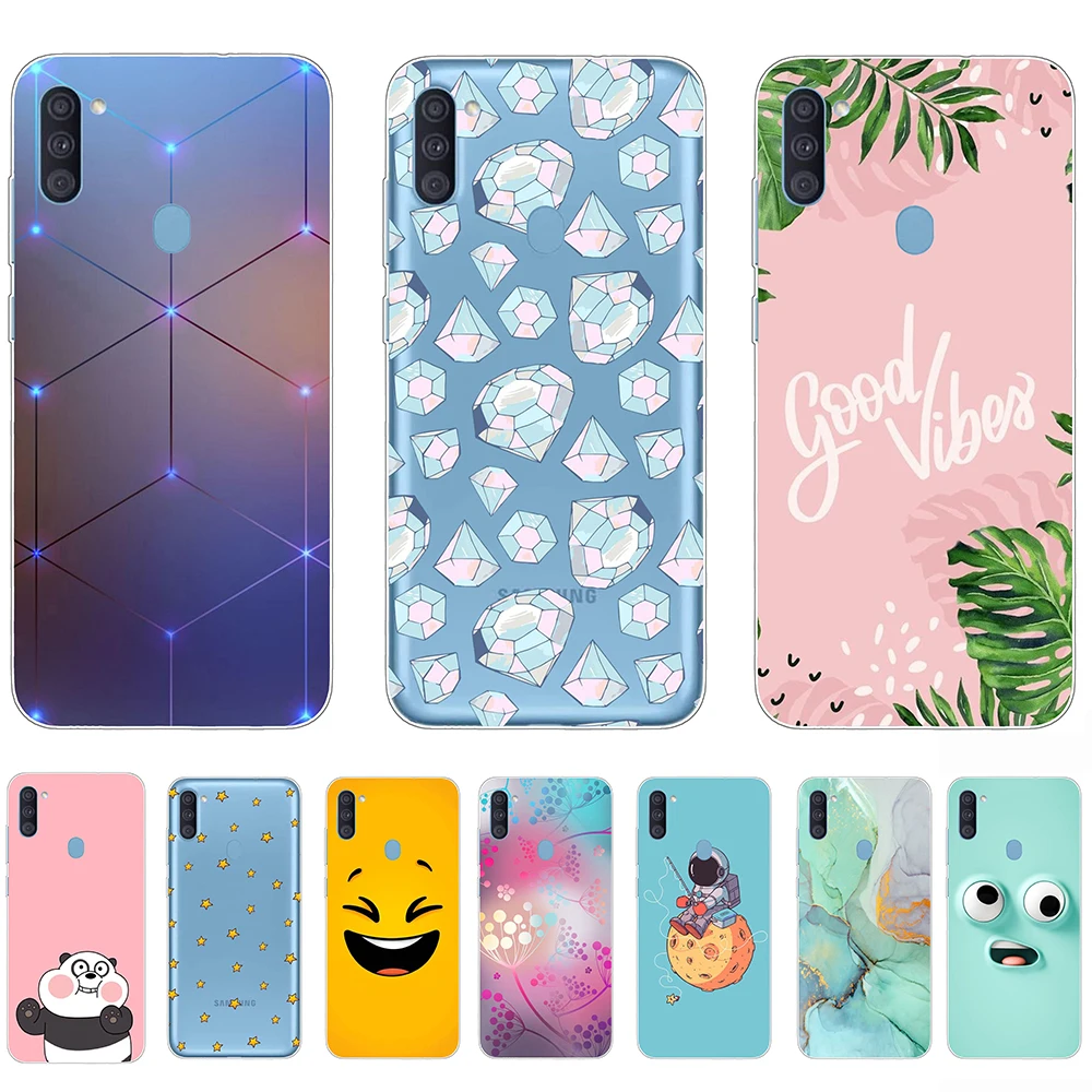 

Silicon Case for Samsung Galaxy A11 Clear Back Cover on Galaxy A 11 6.4'' Full Protection Soft Tpu Anti-fall bumper SM-A115F/DS