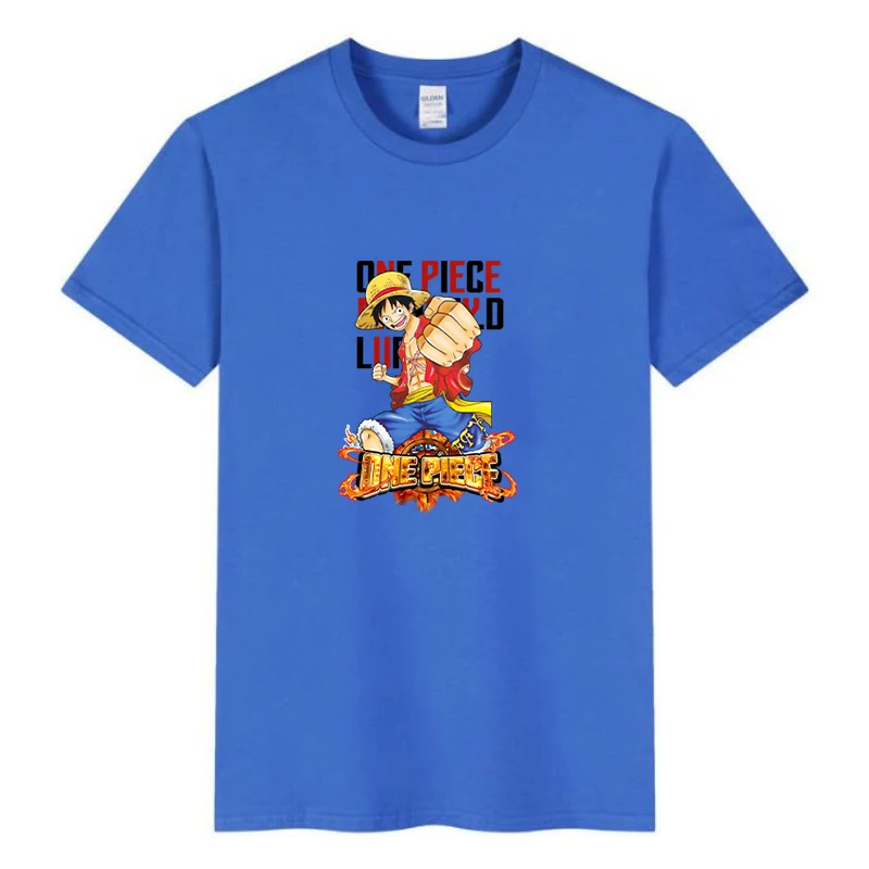 

Girl T shirt One Piece game print top boys new summer cotton round collar T shirt children cartoon clothing casual teens