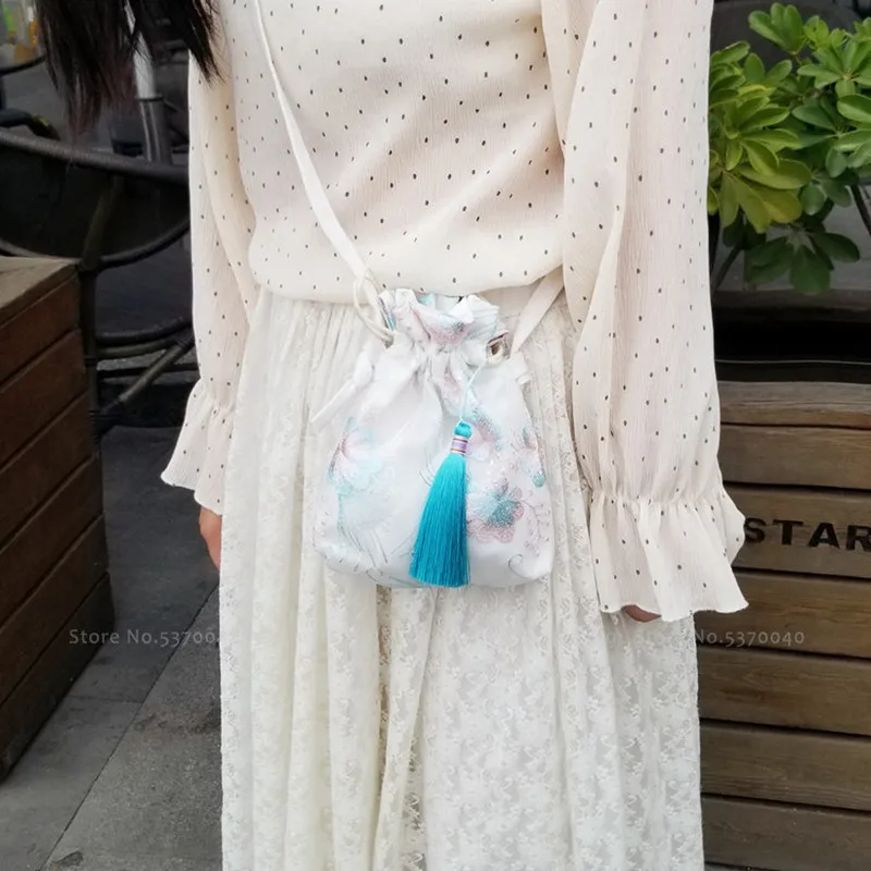 Китайский традиционный ханьфу кошелек сумка-тоут для девочек женское кимоно Haori