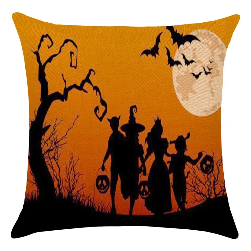 Подушка с изображением тыквы чехол для Хэллоуина волшебная луна подушка ночи