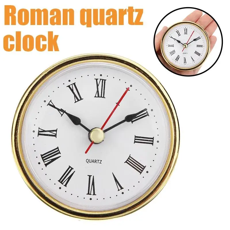 

Classic Clock Craft Quartz Movement 2-1/2" (65mm) Round Clocks Head Insert Roman Number Roman Numerals Mayitr Clock Mechanism