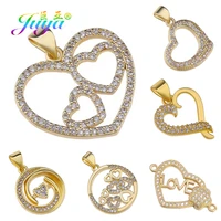 juya diy valentines day jewelry making supplies hand made goldrose gold love heart connector charms pendant accessories